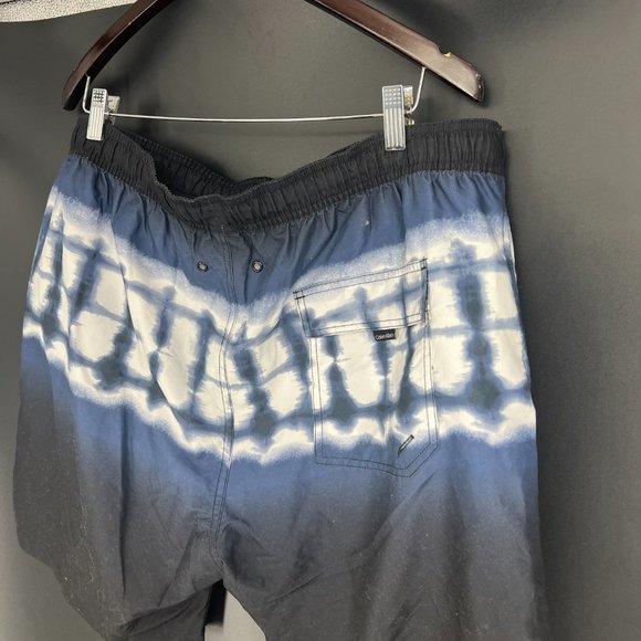 Calvin Klein Black and Blue Swim Trunks - Picture 7 of 10